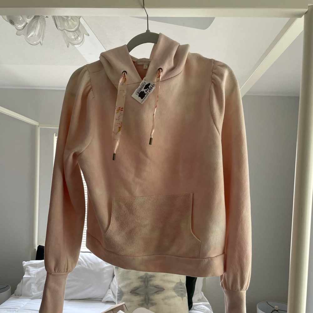 Love shack fancy sweatshirt with silk drawstrings